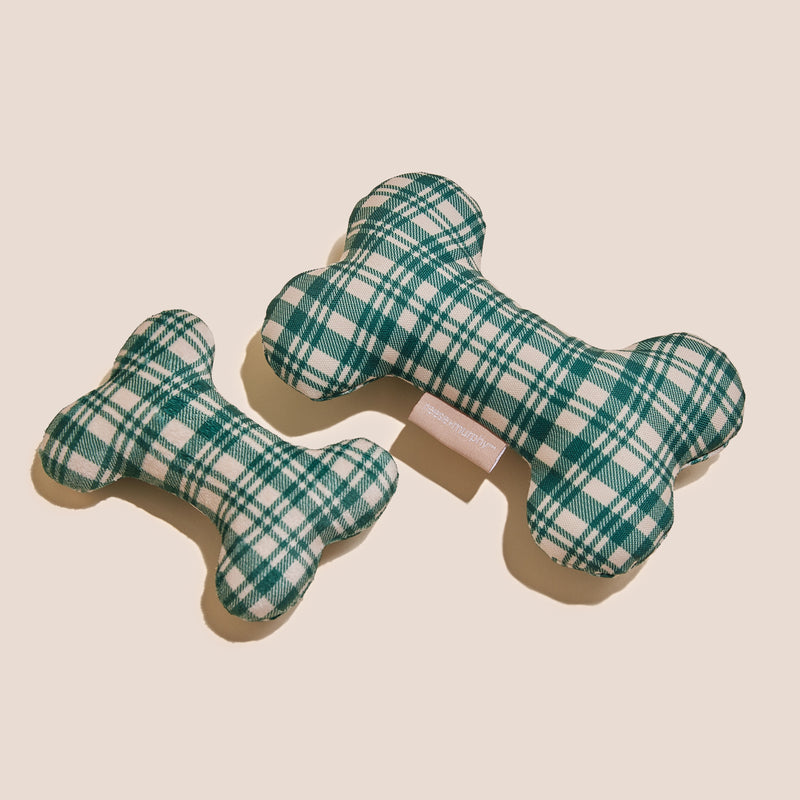 Christmas Tree Green Bone Shaped Plush Toy Bundle