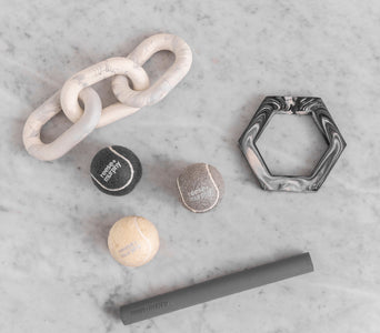 Marble Hexagon Chew Toy