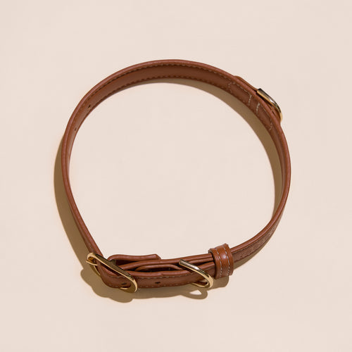 Brown Leather Collar