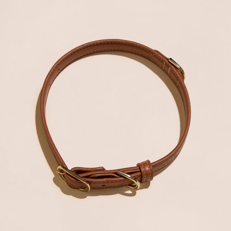 Brown Leather Collar